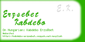 erzsebet kabdebo business card